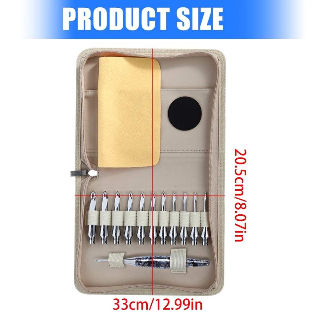 Oasiva Interchangeable Crochet Hook with 11Pcs Replaceable Tip 3.5mm-10mm Ergonomic Tunisian Crochet Hook Knitting Needle Tool