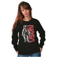 thumbnail image 4 of Retro Astronaut NASA Worm Logo Sweatshirt for Men or Women Brisco Brands L, 4 of 6