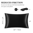thumbnail image 6 of REGALWOVEN Satin Pillowcase for Hair and Skin, Set of 2 Zipper Closure Pillow Cases Black Queen, 6 of 8