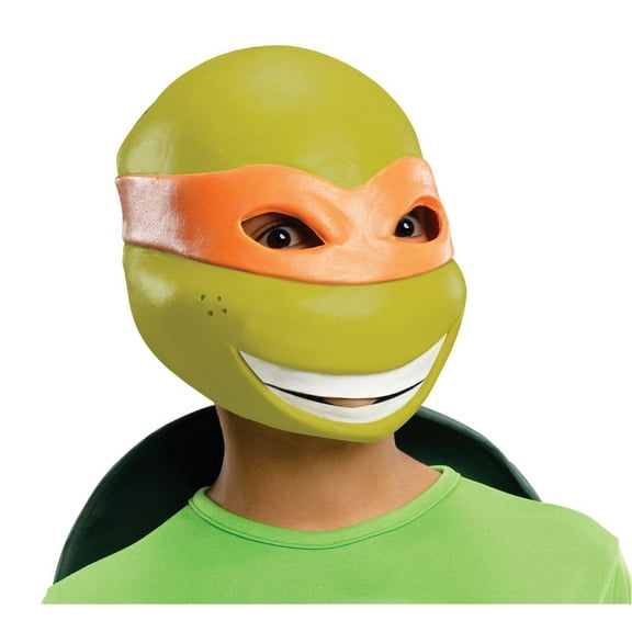 Kids Child Teenage Mutant Ninja Turtles Michelangelo 3/4 Vinyl Mask