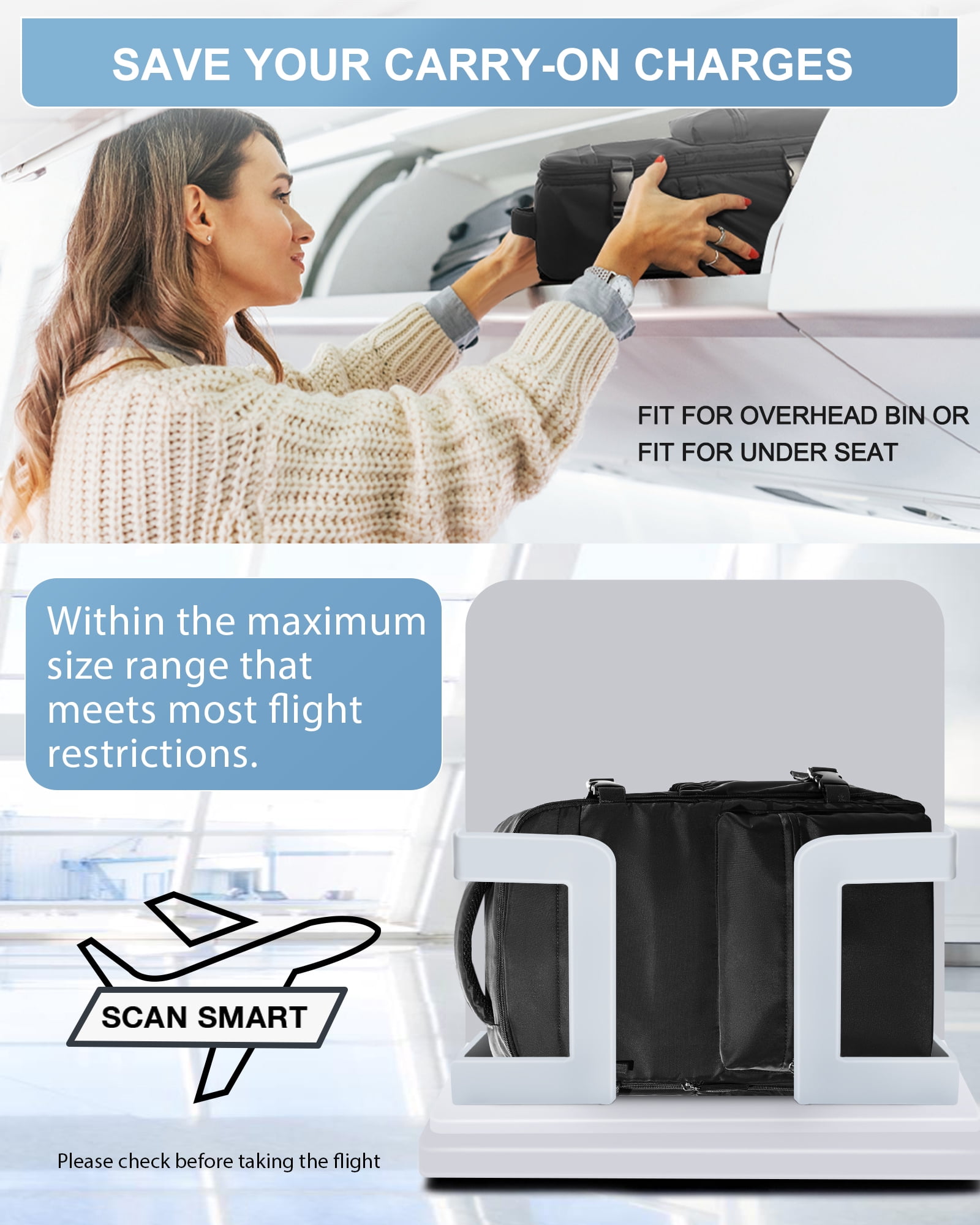 Travel Vacuum Backpack with Air Pump, Vacuum Seal Carry on Backpack for Airplanes for Women and Men, Black , 11.42 in. x 5.90 in. 16.54 in
