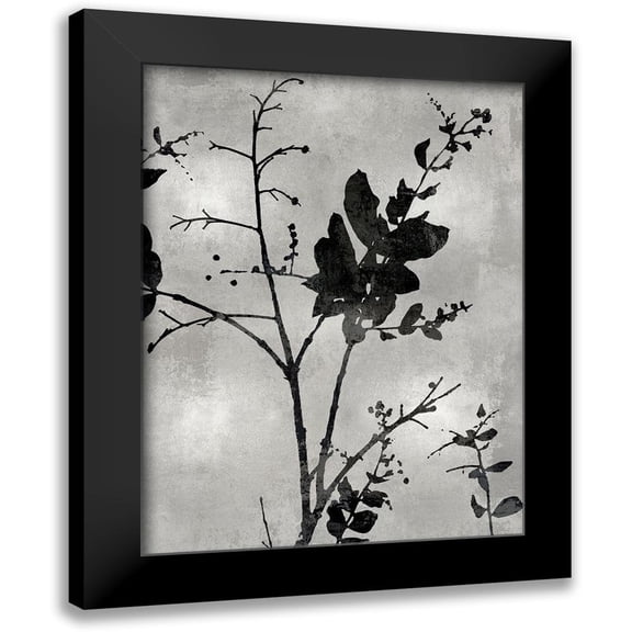 Carson, Danielle 12x14 Black Modern Framed Museum Art Print Titled - Nature Silhouette Silver II