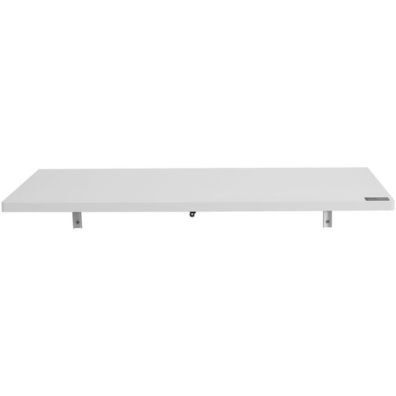 KFFKFF Space-Efficient Foldable Desk, Wall-Mounted Design, 39.37" x 19.69", Multi-Use Drop-Leaf Table with Sturdy Metal Bracket, Perfect for Small Spaces, Office, Kitchen, or Dining Area - White