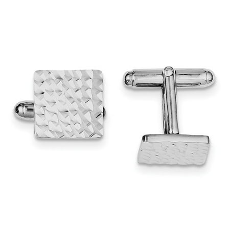 Sterling Silver D/C Square Cuff Links