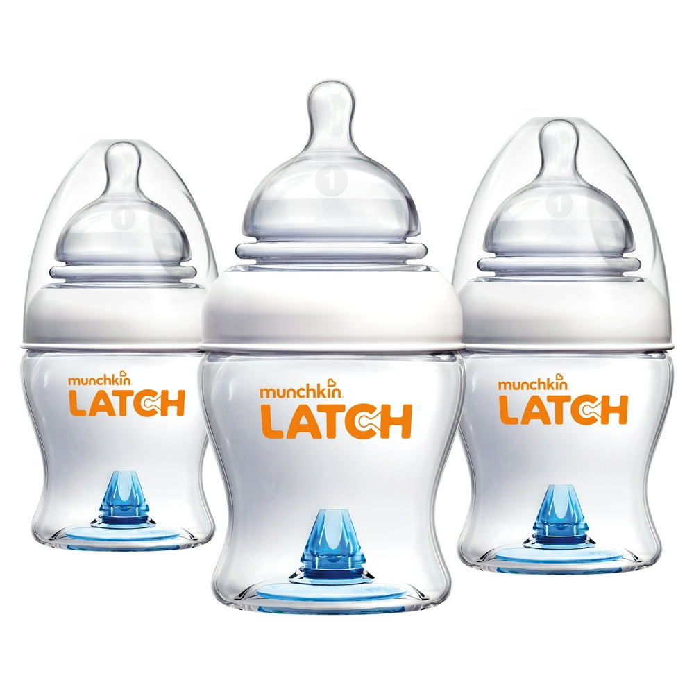 Munchkin LATCH AntiColic Baby Bottle, BPA Free, 8oz, 3 Pack Walmart
