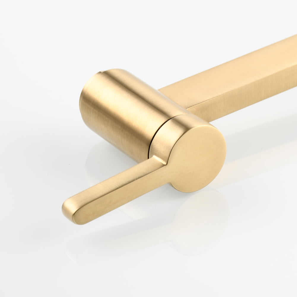 Kepooman Foldable Bathroom Faucet, Wall Mount Bathroom Kitchen Sink Brushed Sink Faucet, Gold Kepooman Foldable Bathroom Faucet, Wall Mount Bathroom Kitchen Sink Brushed Sink Faucet, Gold