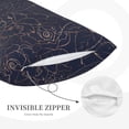 thumbnail image 5 of Bixox Gloss Outline Navy Dark Blue Printed Pillow Protector,Super Soft Ideal for Home,Guests,Rentals - 20"x30", 5 of 8