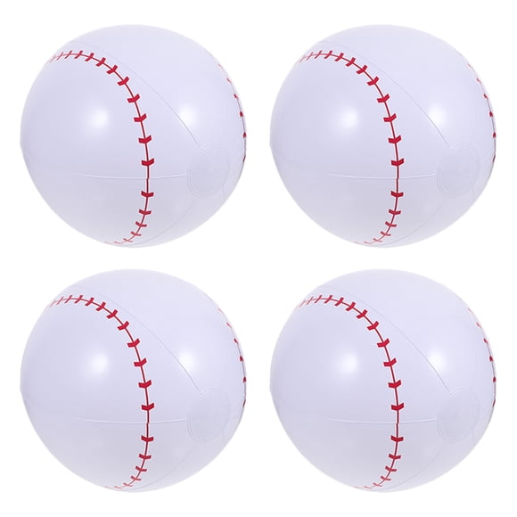 Shisuyan 4pcs Beach Baseballs Pool Inflatable Baseballs Outdoor Playing Inflatable Balls