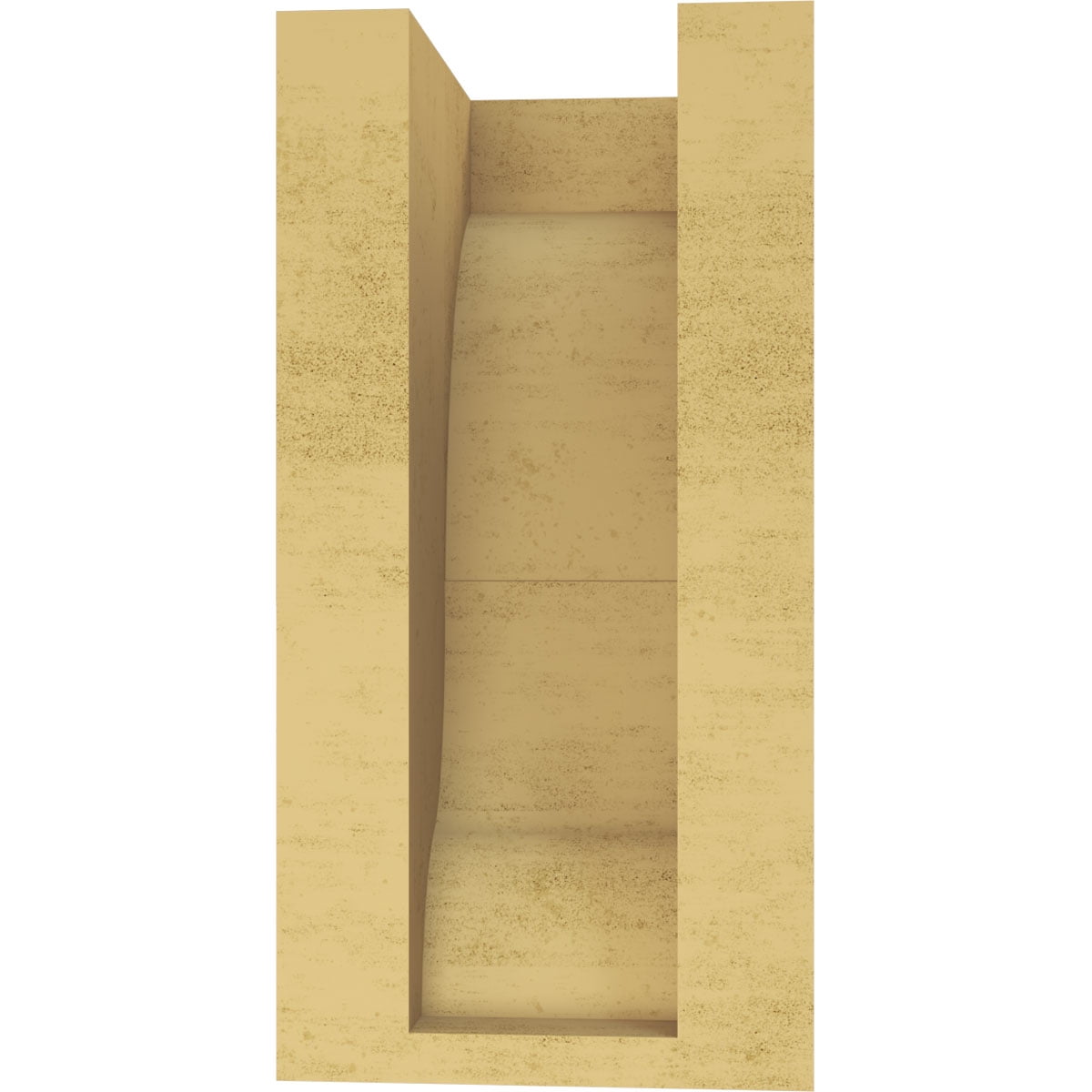 4"W x 4"D x 8"H Wide Asheboro Rough Cedar Woodgrain TimberThane Corbel, Primed Tan
