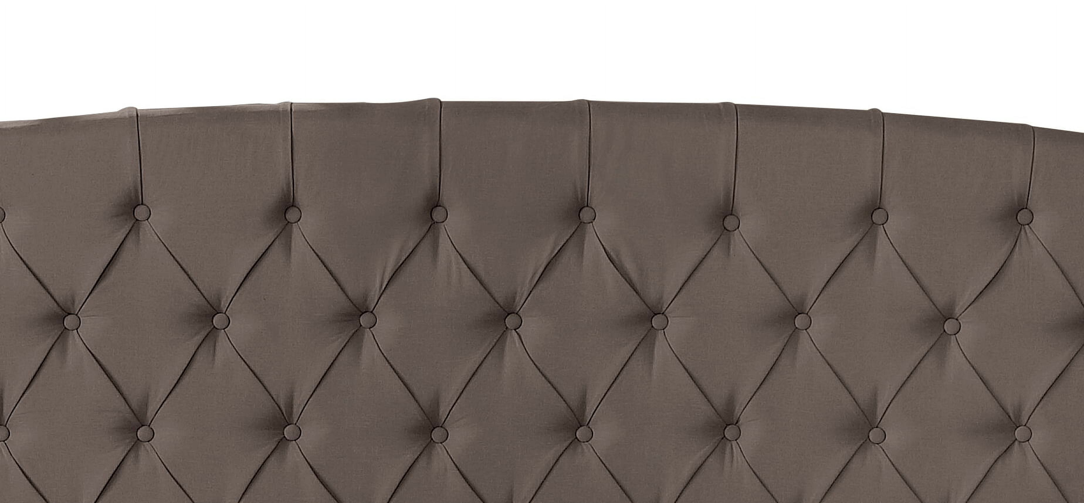 Nathaniel Home Queen Size Upholstered Shelter Bed, Brown