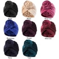 thumbnail image 3 of Women Turban Velvet Headwrap Printed Pre-Tied Flower Knot Bonnet Hat Chemo Wrap Cover, 3 of 4
