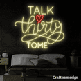 thumbnail image 2 of Craftnamesign Talk Thirty To Me Neon Sign for Birthday Party Home Bedroom Wall Decor, 2 of 4