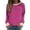 Hot Pink, variant on Sweatshirts for Women Fall Crewneck Striped Long Sleeve Shirts Preppy Tops Y2K Fall Outfits Color Blocked Clothes Hot Pink 4XL