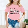 thumbnail image 2 of Weebloom Kids Girls T Shirts Kid Cute Cat Fashion Printed Round Neck Short Sleeve Tee Summer Comfortable Casual Loose Tops For Toddler Youth T Shirt 2-14 Years, 2 of 5