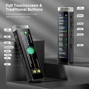 Innioasis 72GB Digital Voice Recorder with Playback, R1 Full Touchscreen Voice Recorder with Bluetooth and Intelligent STT Transcription, Voice Activated Sound Audio Recorder Device with Mic (Black)