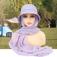 thumbnail image 5 of CYSFASHION Scarf for Women Fall Fashion Must Haves Pashmina Retro Elegant Feel Winter Lightweight Hair Towel Wrap Purple, 5 of 5