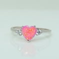 thumbnail image 3 of Shelly Engagement Promise Ring for Women Heart Pink Opal Sterling Silver by Ginger Lyne, 3 of 5