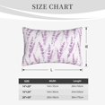 thumbnail image 3 of Plush Throw Pillow Covers, Lavender Flowers Pink Pillow Cases with Invisible Zipper, Breathable Microfiber Pillow Cases Standard Size for Sleeping Bedroom Sofa Living Room 20x30, 3 of 5