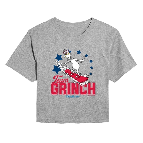 The Grinch - Team Grinch - Juniors Cropped Graphic T-Shirt