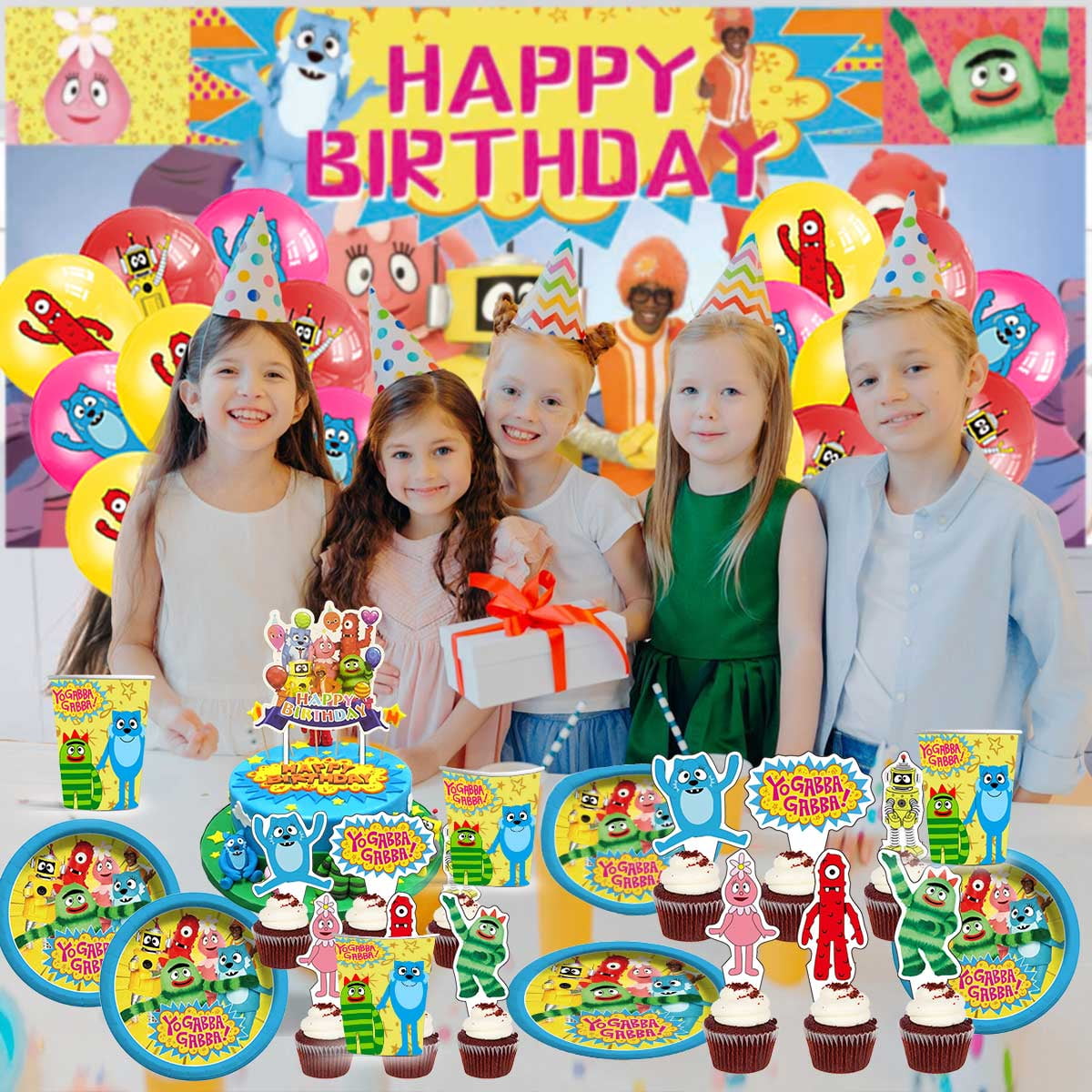Birthday Cups Party Supplies Plates Decorations Cake Topper Decor