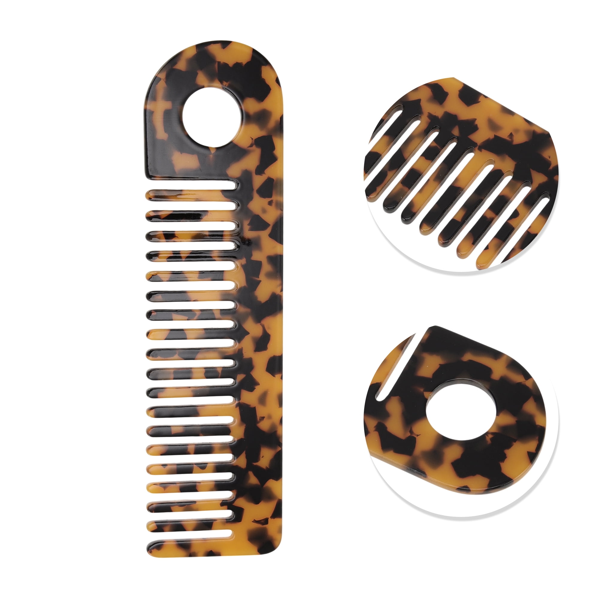 Unique Bargains 1 Pc Exquisite Marble Pattern Hair Comb for All Hair Types Brown