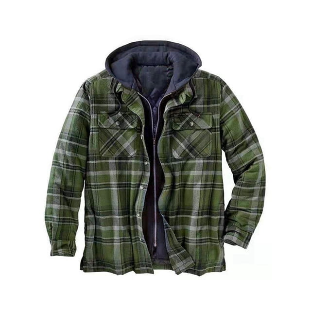 Chaqueta para hombre Abrigos gruesos Botones de manga larga a cuadros Nituyy GL714-NZ17489C7