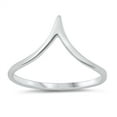 thumbnail image 1 of Cute Elegant Chevron Point Triangle Ring .925 Sterling Silver Band Jewelry Female Male Unisex Size 6, 1 of 4