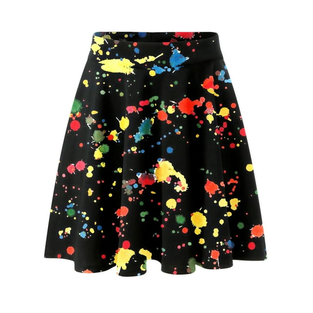 Gibobby faldas largas de mujer elegantes Falda de cintura elástica para mujer, clásica, diaria, elegante, informal(Negro, XL)