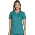 thumbnail image 7 of Dickies Essence Medical Scrubs Top for Women Mock Wrap DK804, XS, Teal Blue, 7 of 7
