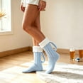 thumbnail image 2 of Kilaqueen Womens Cozy Cabin Socks with Cable Knit Cuff, Beer-Themed Thick Crew Lounge Socks for Indoor Floor, Sleep and Cold Weather, 2 of 4