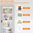 thumbnail image 6 of Behome Stuffed Animal Storage, Over the Door Organizer with 4 Large Pockets, Hanging Door Toy Organizer for Bedroom, Bathroom, Pantry, White, 6 of 7
