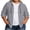 Gray, variant on Women's Plus Size Cotton Linen Hoodies Button Down Solid Long Sleeve Gauze Shirts Lightweight Swimsuit Beach Coverups White