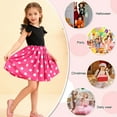 thumbnail image 6 of Benylion Minnie Dress Girl Costume Polka Dot Halloween Mouse Cosplay Party Dress for 7-8 Years, 6 of 6