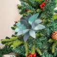 thumbnail image 4 of Flores de Navidad de Tela de Borde de Oro, Decoraciones de Flores de Navidad, Decoraciones de Flores Artificiales, 4 of 6