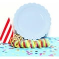 thumbnail image 4 of 50 platos de papel azul claro de 7 pulgadas, platos festoneados de color azul bebé, platos desechables para boda, baby shower, cumpleaños, fiesta, platos de postre, 4 of 4