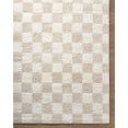 thumbnail image 6 of Hauteloom Chack Living Room, Bedroom Area Rug - Square Tile Checkered - Shaggy Plush Pile - Light Beige, Ivory, Off White - 5'3" x 7', 6 of 6