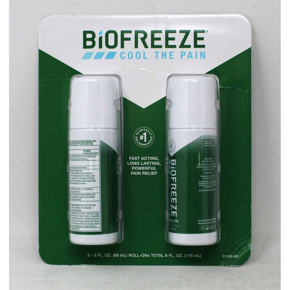 Biofreeze Cool The Pain RollOn Pain Relief Set 2 Count