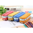 thumbnail image 6 of Monebena Pencil Pouch Cute Cartoon City Bus Pencil Pouch Large Canvas Zipper Pencil Case Stationery Organizer Pen Bags Soft Pencil Box Holder Storage and Organization Supplies, 6 of 16