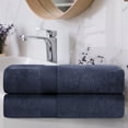 thumbnail image 2 of BNM Zero Twist Cotton Bath Sheets Set of 2, Midnight Blue, 2 of 4