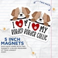 thumbnail image 4 of (2 Pack) I Love My Border Collie Magnets - Dog Lover Accessories - Pet Owner Fridge Magnets - 5" On Longest Side - for Cars, Fridges, Toolboxes - Made in USA - MAG4301, 4 of 7
