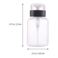 thumbnail image 2 of EXHUMKY 2Pcs Nail Polish Remover Pump Bottles Transparent Leakproof Airless Design for Liquid Storage, 2 of 8