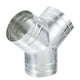 thumbnail image 1 of Conector en Y de divisor de conducto de 3 pulgadas Uxcell, adaptador de manguera de ventilación de aire, tubo de escape de 6 pulgadas, 1 of 5
