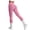 Pink, variant on Women's Second-Skin Feel Sculpting Leggings, Butt Lifting Workout Pants, Side Pocket Yoga Tights, Running Cycling Fitness Pants, Seamless Textured Compression Wear Blackish Green