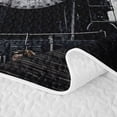 thumbnail image 5 of Castle Fairy Classic Steam Train Quilt Full,Smoke Burst Art Full Bedspread Sets for Bedroom,Ivory Black, 5 of 7