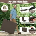 thumbnail image 6 of Barara King Heavy Duty Picnic Tables,6 Feet Folding Table with Wood Grain HDPE Tabletop and Safe Lock Mechanism-Brown, 6 of 10