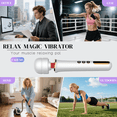thumbnail image 3 of Wand Massager – Large Ergonomic Vibrating Wand with Flexible Head, Powerful Cordless Electric Wand Massager, Quiet & Portable, Long-Lasting Battery Up to 3 Hours for Home, Office, Travel, 3 of 5