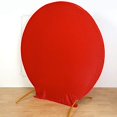 thumbnail image 3 of BalsaCircle 7.5 feet Red Metallic Glittered Spandex Round Backdrop Stand Cover Wedding Party Decorations, 3 of 7