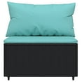 thumbnail image 5 of vidaXL 4 Piece Garden Lounge Set with Cushions Black Poly Rattan, 5 of 5