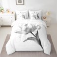 thumbnail image 2 of Erosebridal Floral Print Bedding Sets Full Size, Ink Botanical Comforter Sets with Sheets, Grey, Reversible 7-Piece, 2 of 5