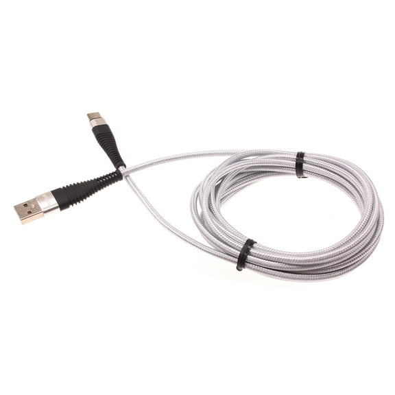 Long 10ft USB-C Cable for Motorola Moto G Pure - Charger Cord Type-C Power Wire Braided Fast Charge High Speed Sync D7K Compatible With Motorola Moto G Pure Phone